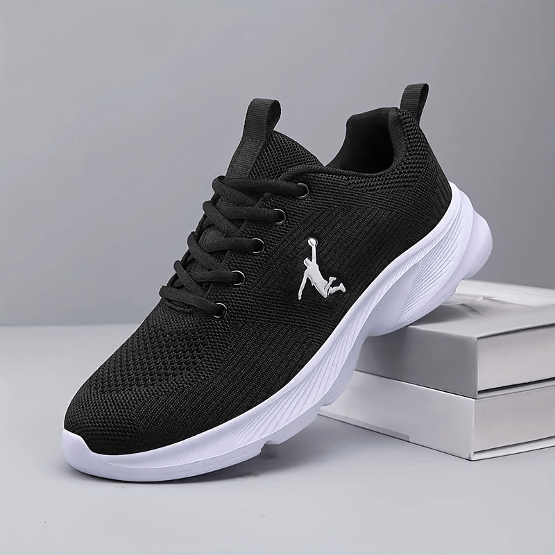 Erkaklar uchun barqaror yo'l yugurish poyabzallari, engil, nafas oladigan mato ustki qismi, EVA ichki qismi va tagligi, bir rangli, shoelace yopilishi va yugurish va fitnes uchun barqarorlashtiruvchi qo'llab-quvvatlash.