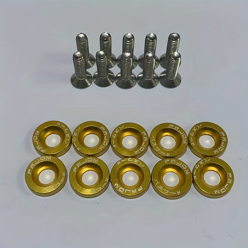 20 Pcs Aluminum M6 Fender Washer Bolts for Car License Plate Accessories