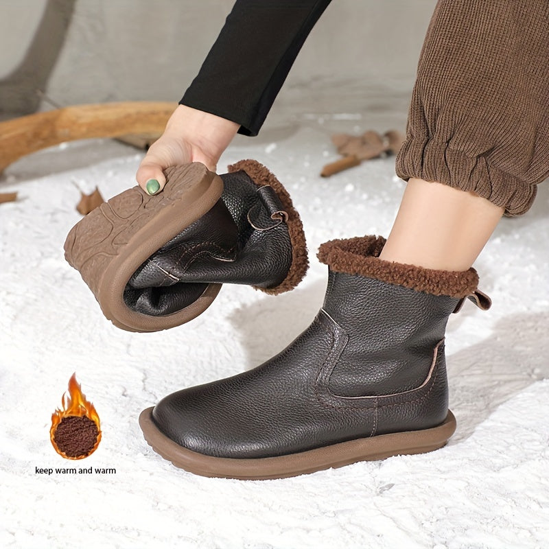 Women's Winter Thick Boots Soft-Soled Fashionable Classic Mom Boots