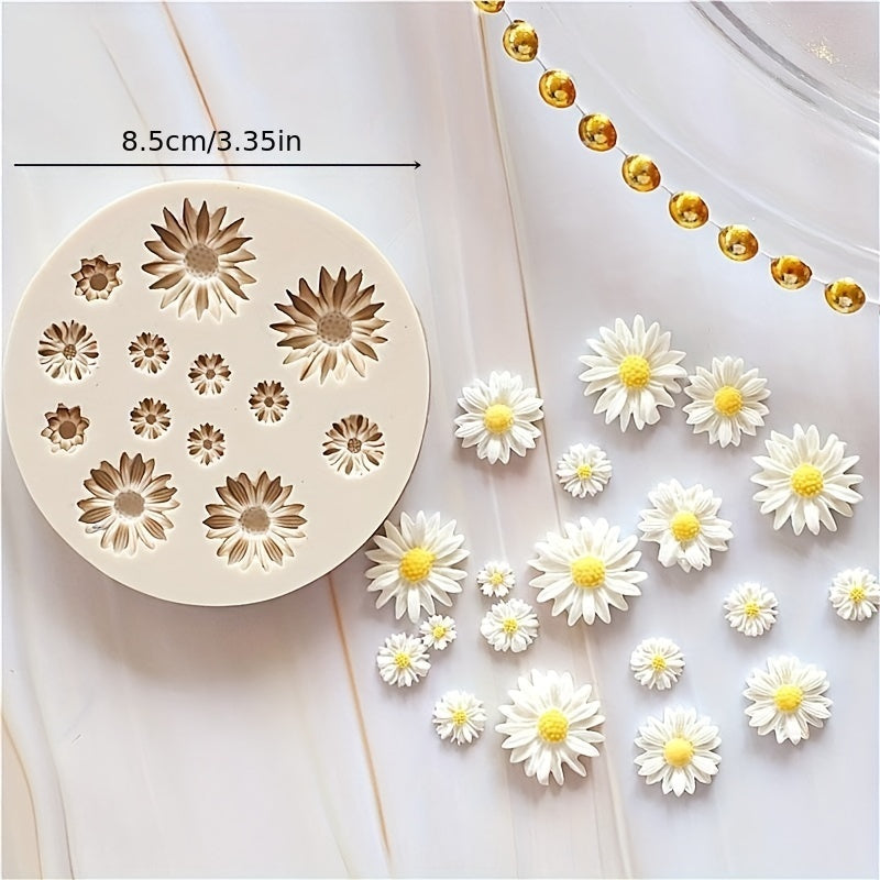 Mini Daisy Flower Silicone Mold for Fondant Cake Candy Chocolate Resin
