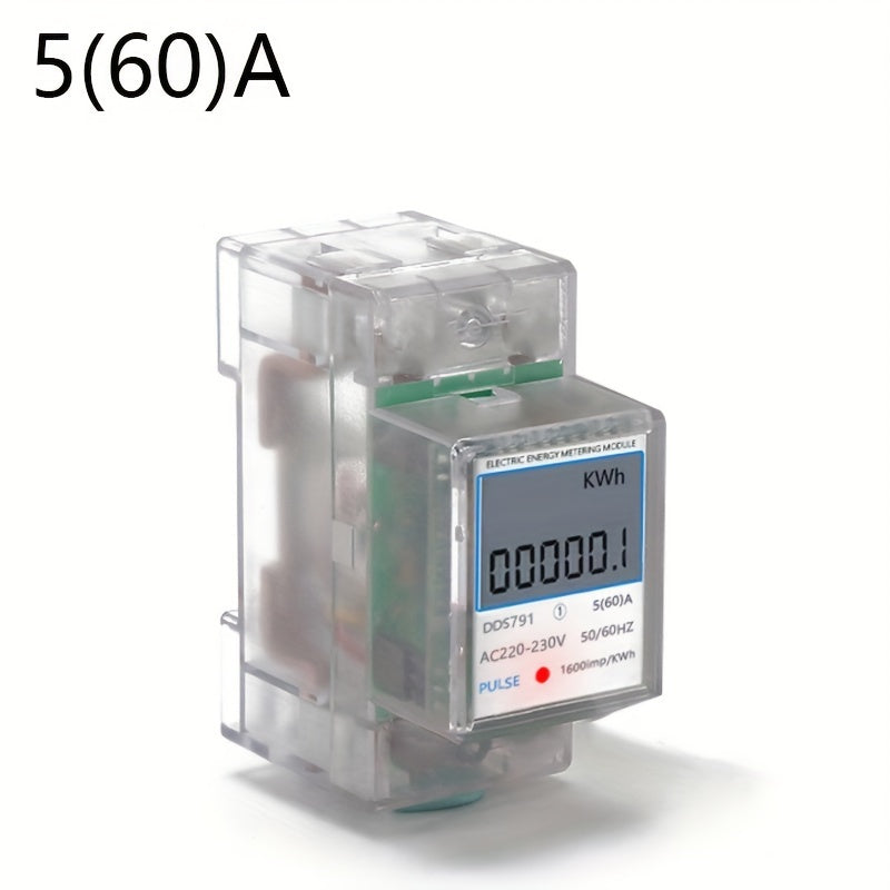 1 dona Kichik Mini Elektr Meter, 220V, Yo'l Temir turi, Havo Sharoitlari Energiya Meteri, Aqlli Raqamli Ko'rsatkich, Energiya Sarfini Aniqlash.