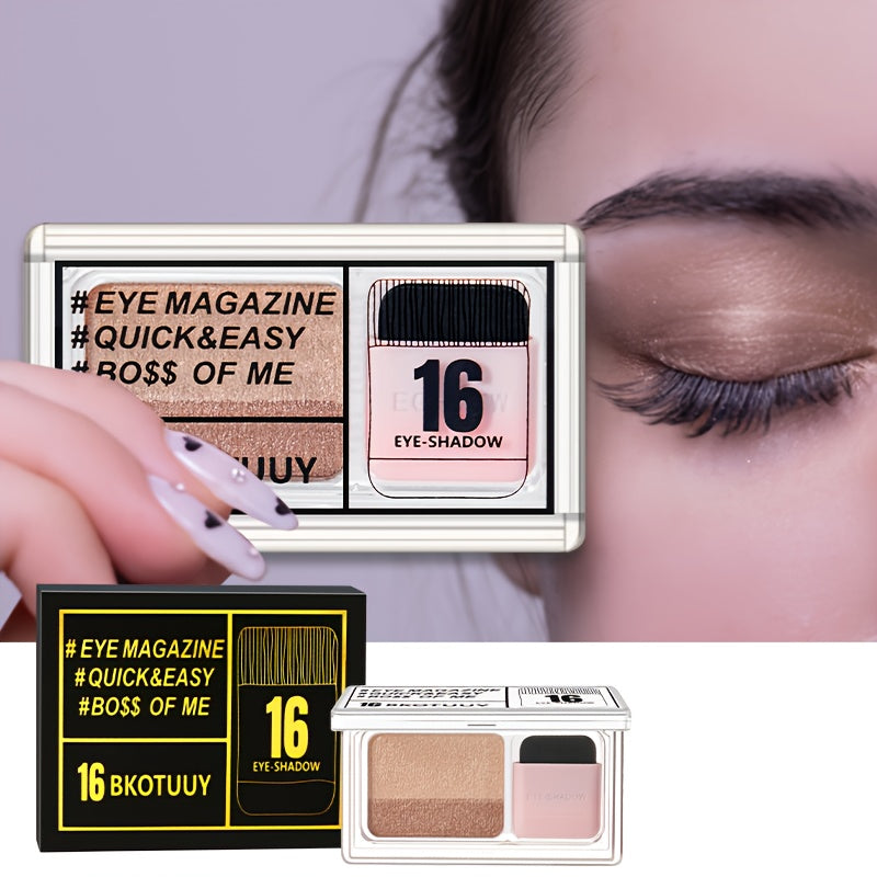 Women Shimmery Dual-Tone Eyeshadow Palette 5-8 Shades Waterproof Long-Lasting