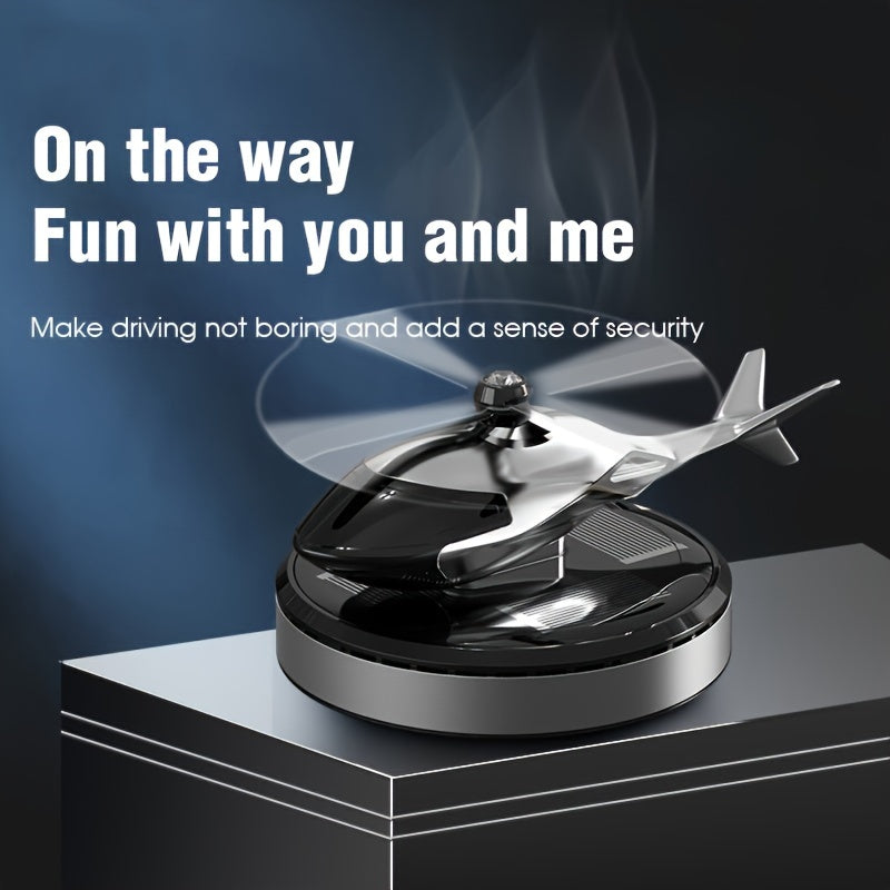 Solar Aluminum Rotating Helicopter Car Interior Decoration Model Without Fragrance Oil