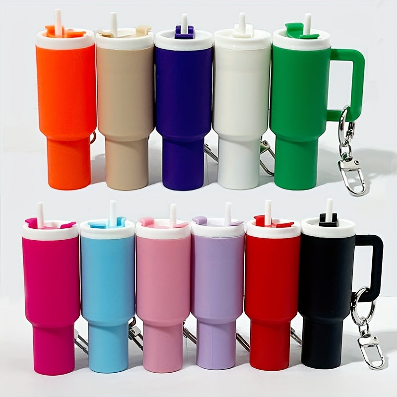 Set of 6 Mini Lipstick Keychain Sets with Trinket Storage PVC Valentine's Day Gift for Women