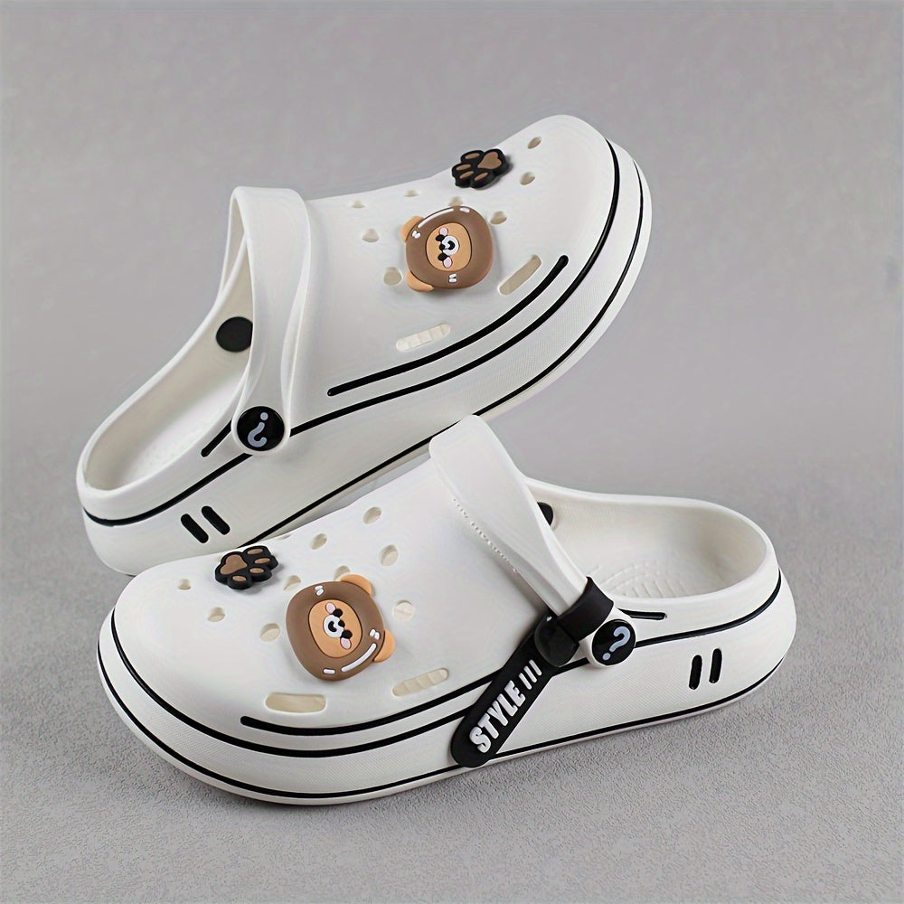 Sandalias para niños para exteriores EVA con dibujos animados, slip-on, para todas las estaciones, casuales y duraderas