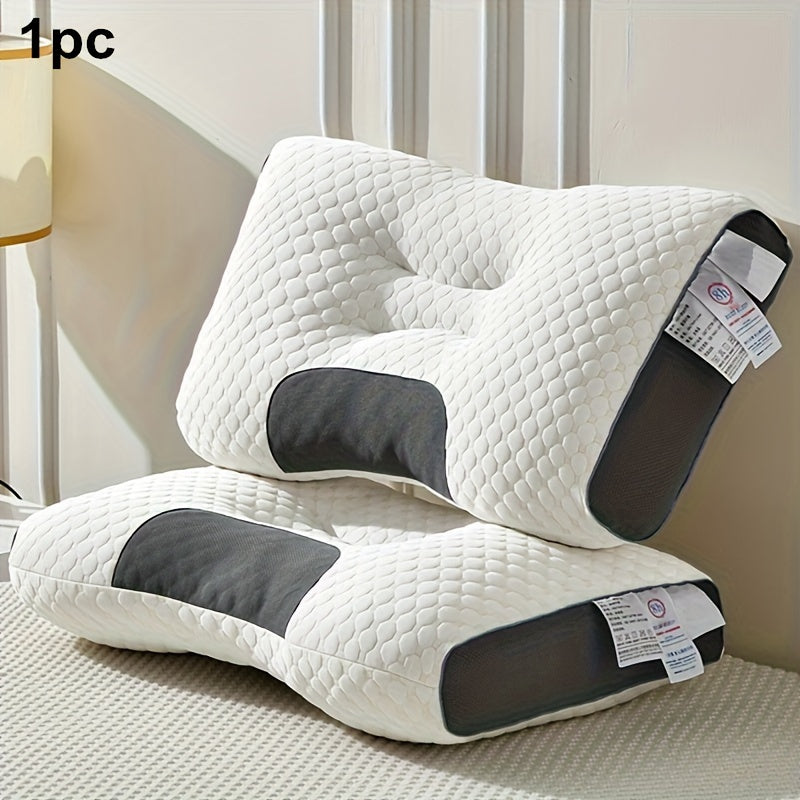 Массажная подушка для шеи - 1 шт., вязаная, мягкая и регулируемая для сна, эргономичная ортопедическая поддержка контурной формы. Включает в себя высококачественный наполнитель подушки с съемным чехлом - идеальный рождественский подарок!