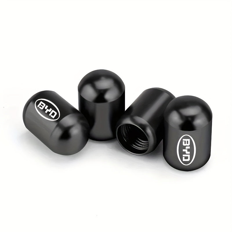 Universal Aluminum Tire Valve Stem Caps 4-Pack, Durable Corrosion-Resistant