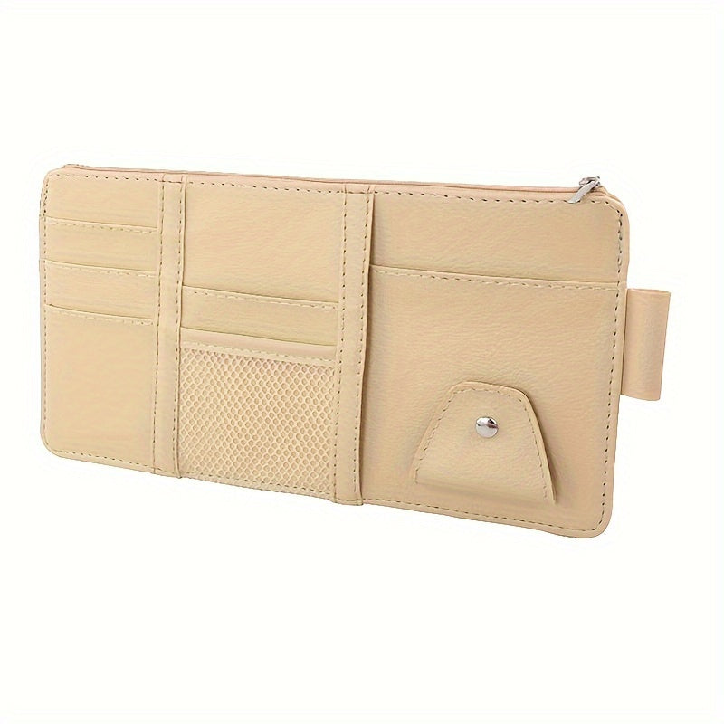 Avtomobil quyosh nuri soyabonining saqlash qutisi Ayollar uchun ko‘p maqsadli kartalar va ko‘zoynaklar tashkilotchisi