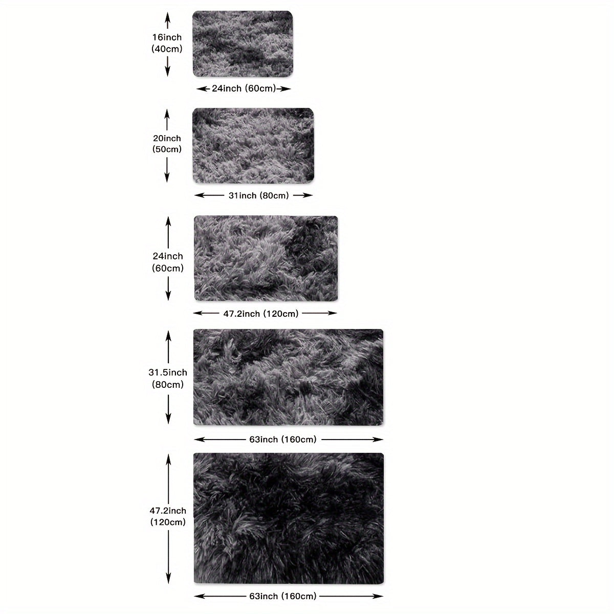 Черный коврик с узором тай-дай из мягкого полиэстера, нескользящий ковер для гостиной, спальни, офиса