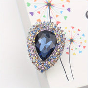 Women’s Teardrop Rhinestone Brooch Pin Enamel Jewelry Accessory