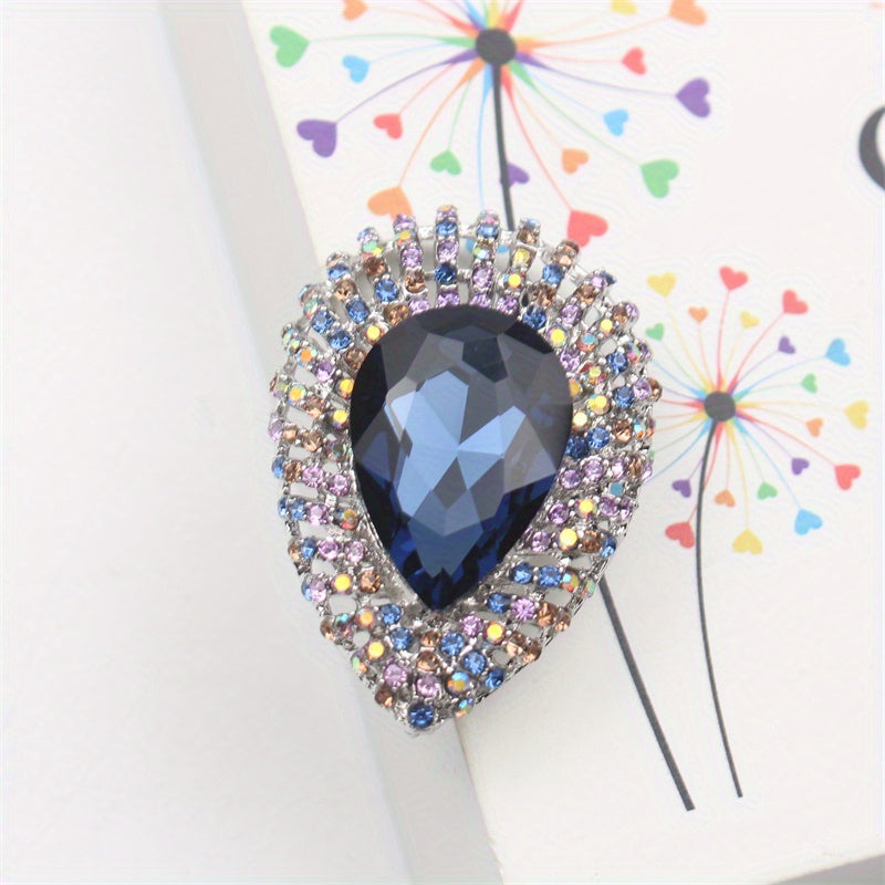 Women’s Teardrop Rhinestone Brooch Pin Enamel Jewelry Accessory