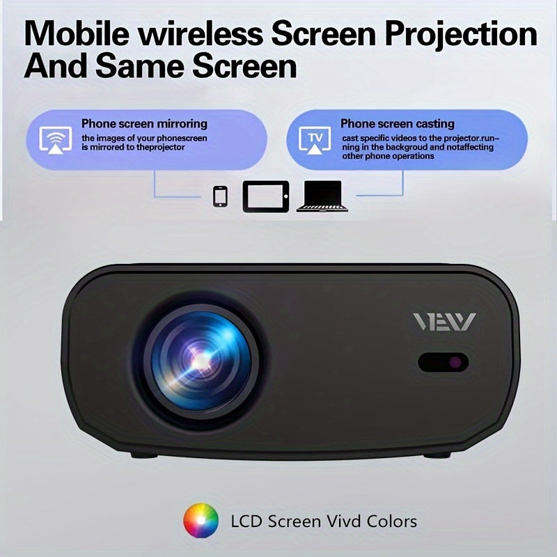 1080P Full HD WiFi Projector for Home Theater Up to 7.62m Display