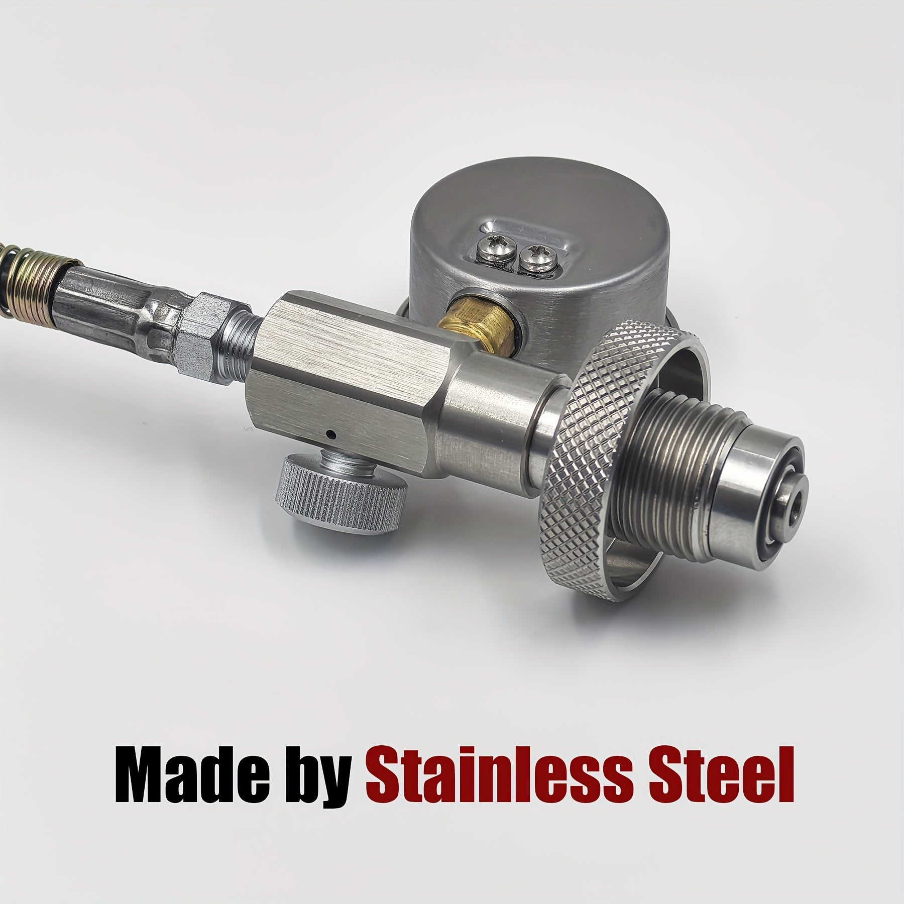 High-Pressure Diving Filling Station Adapter Kit with 6000psi Gauge Stainless Steel