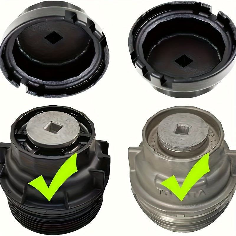 Yog' filtri kaliti, mustahkam po'lat, filtrlardan chiqarish uchun, 2.5–5.72L dvigatellar uchun