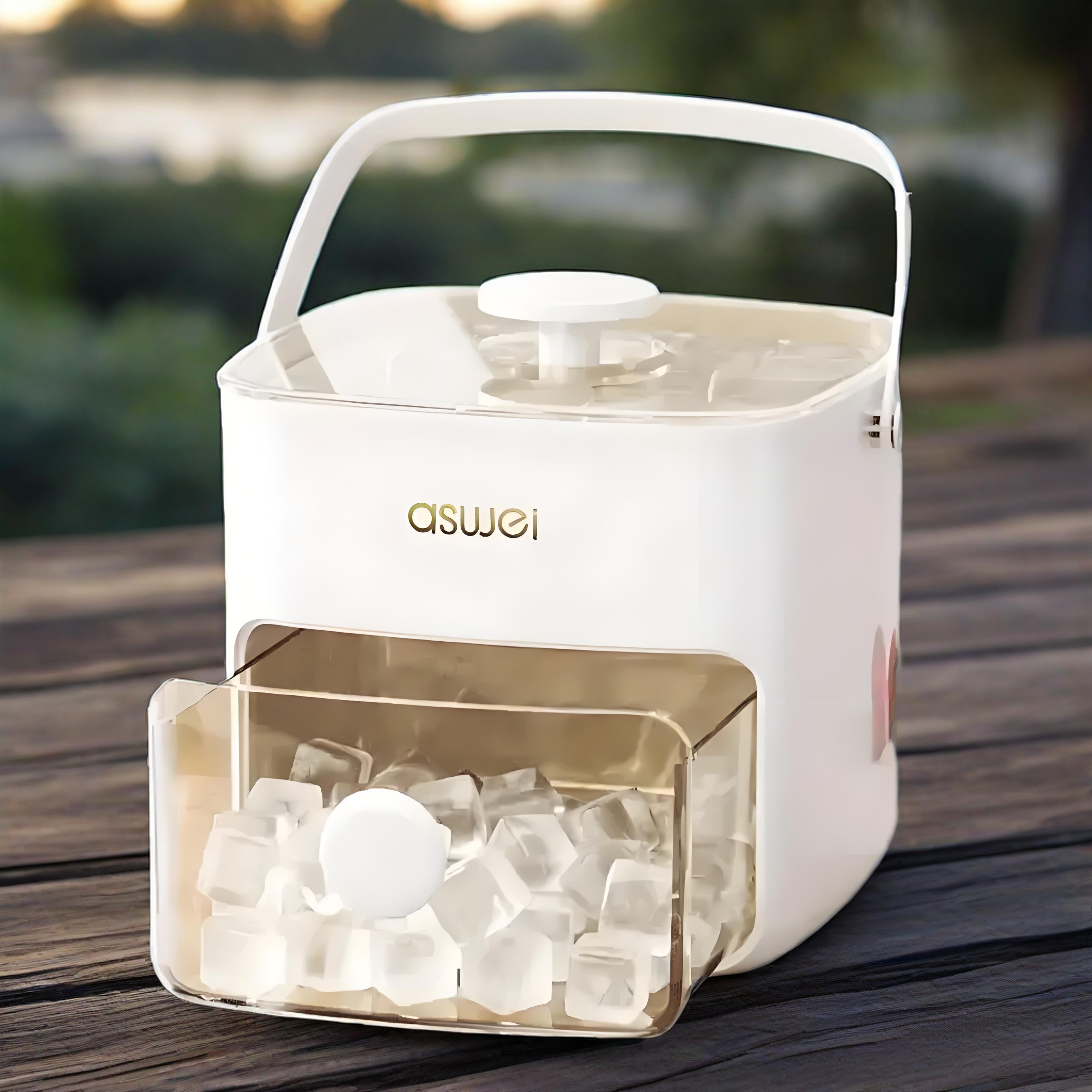 Portable Ice Maker Large Capacity Compact Square Ice Cubes for Home and Parties