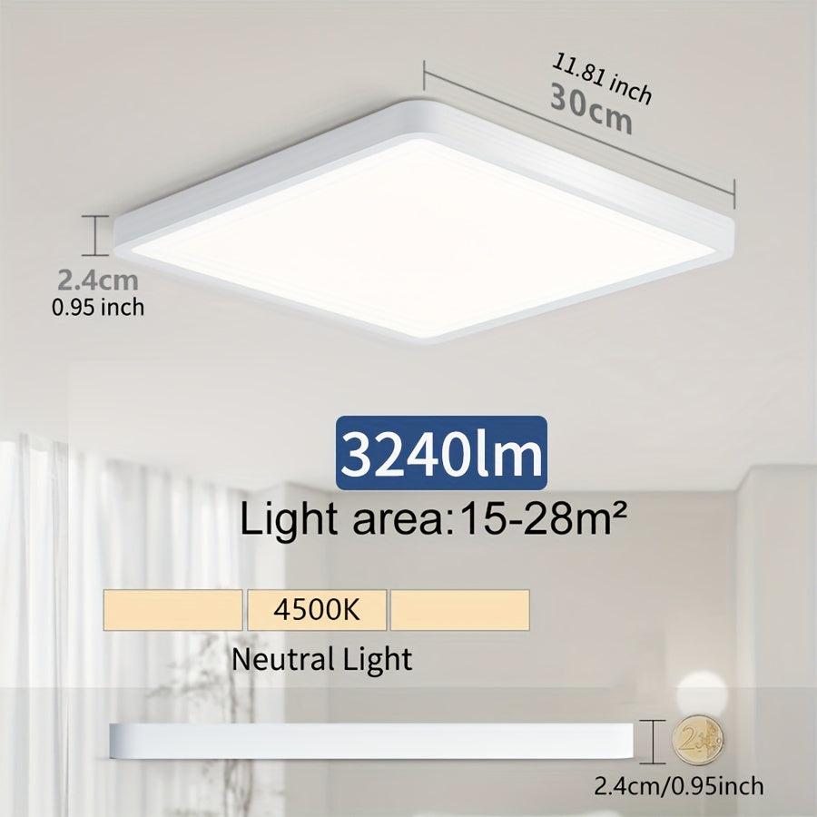 Modern Nordic LED Ceiling Light 24W 36W Ultrathin Square Indoor Living Room Bedroom