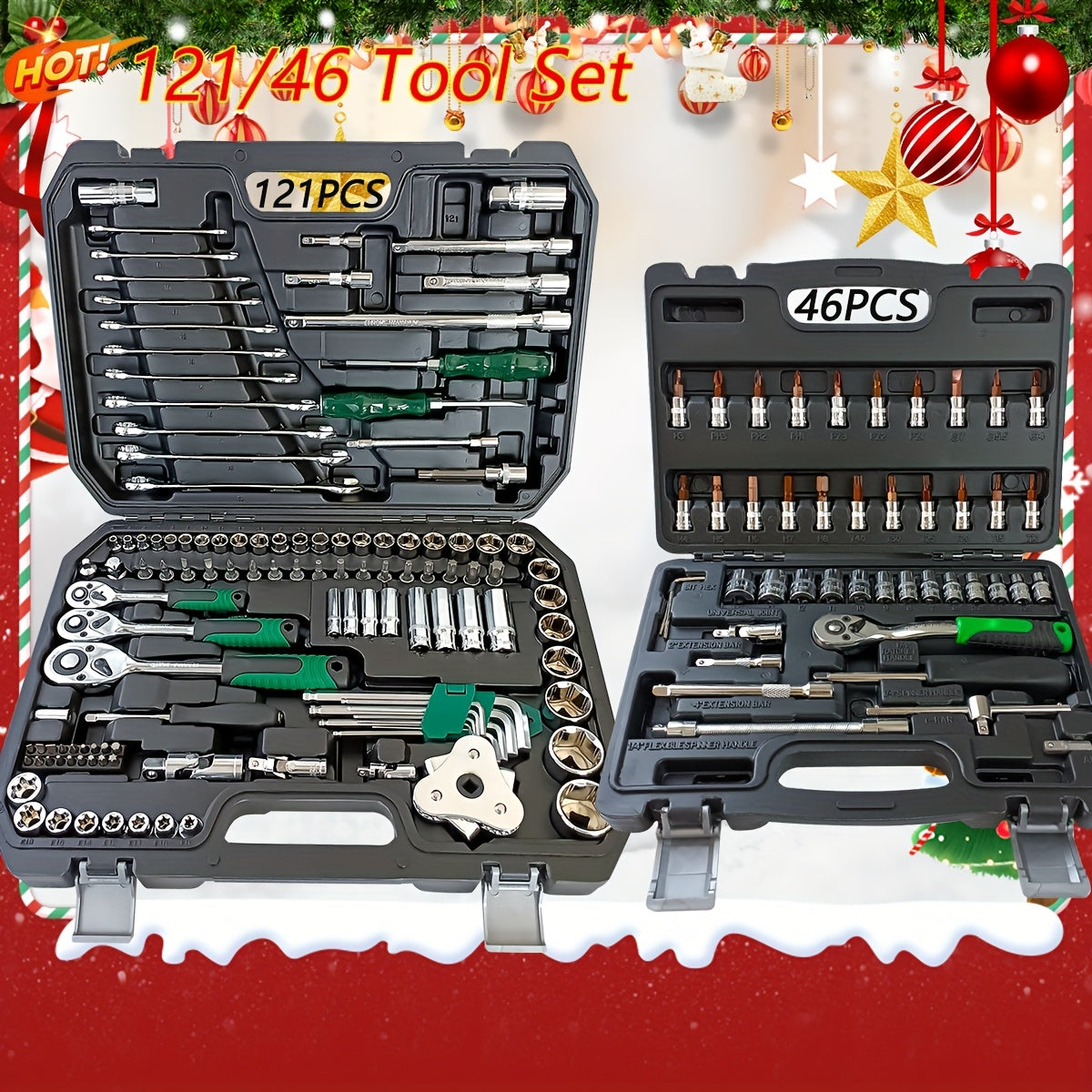 46/121 Piece Sleeve Repair Kit Steel Durable Compact Tool Set