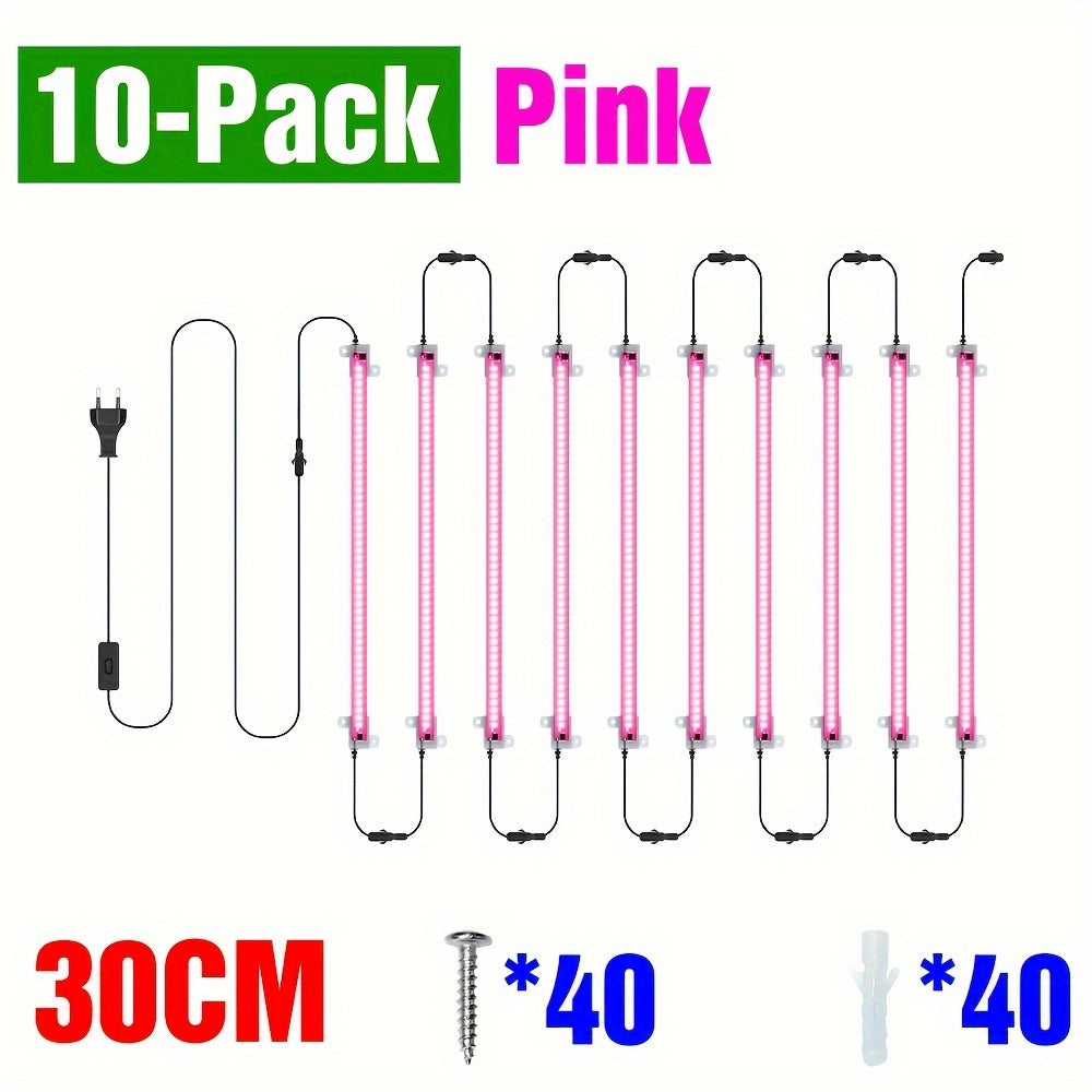 220V Full Spectrum LED Grow Light with 12 Heads 50cm for Indoor Plants Hydroponics Greenhouse