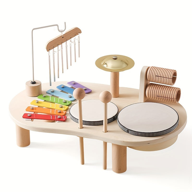 Juguete de educación musical infantil para invierno, portátil, multifuncional, mesa de percusión para el aprendizaje temprano