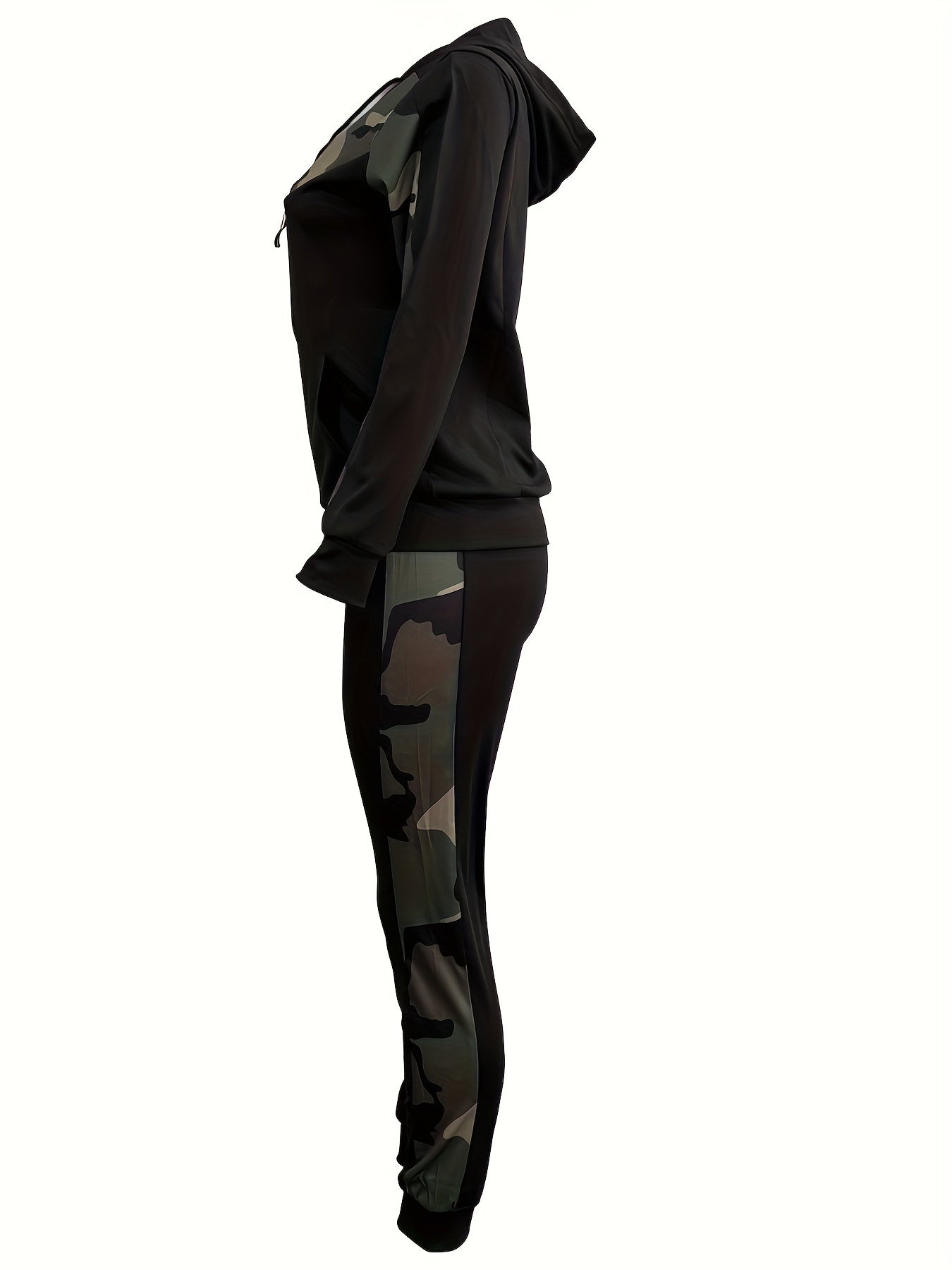 Conjunto de pantalones jogger de camuflaje para hombres y mujeres, poliéster, camuflaje, otoño e invierno, ropa deportiva casual