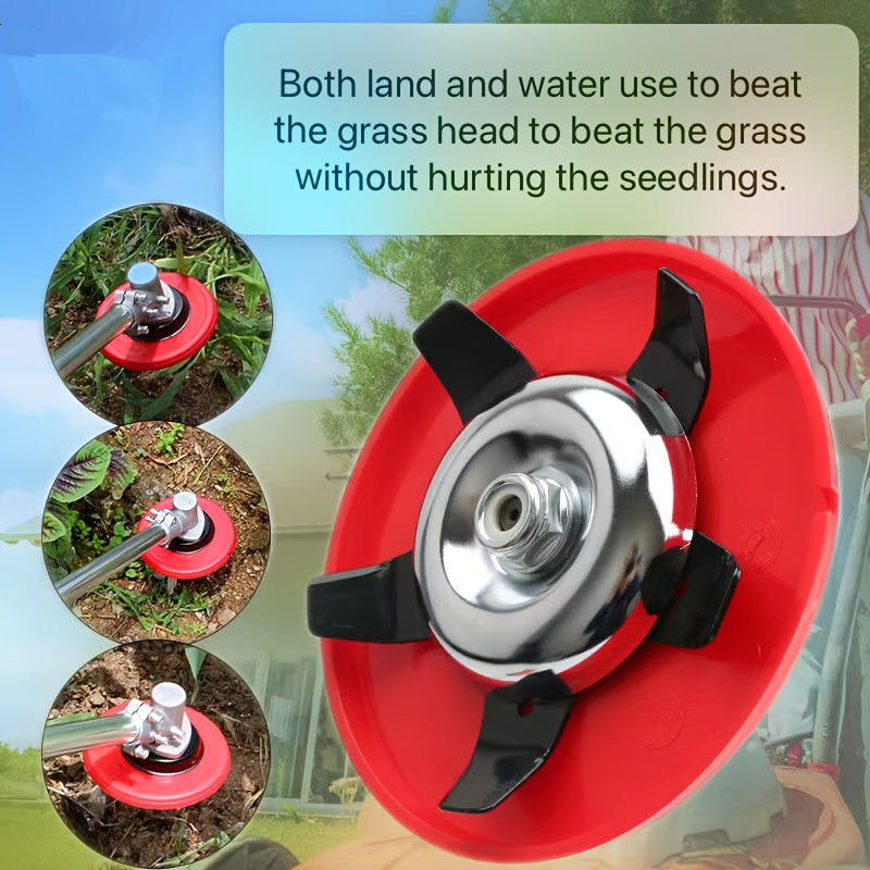 Dual-Purpose Garden Weeder Plate with Interchangeable Blades for Lawn Mower and Weed Eater