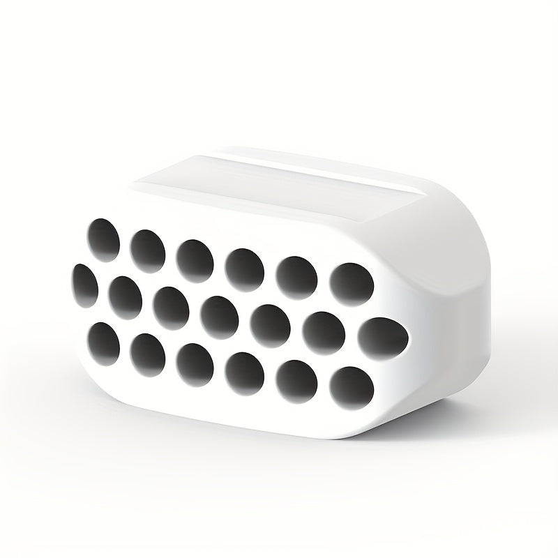 1 dona Zaryadsiz Silikon Jag'ni Shakllantiruvchi Massajer erkaklar uchun, Ikki iyakni kamaytiruvchi, Qora, Oq va Kulrang ranglarda mavjud.