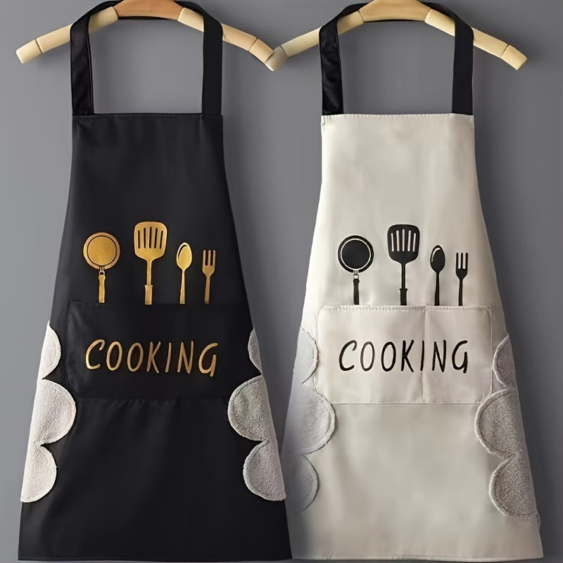 Delantal de cocina de lona duradero para cocinar, limpiar y jardinería