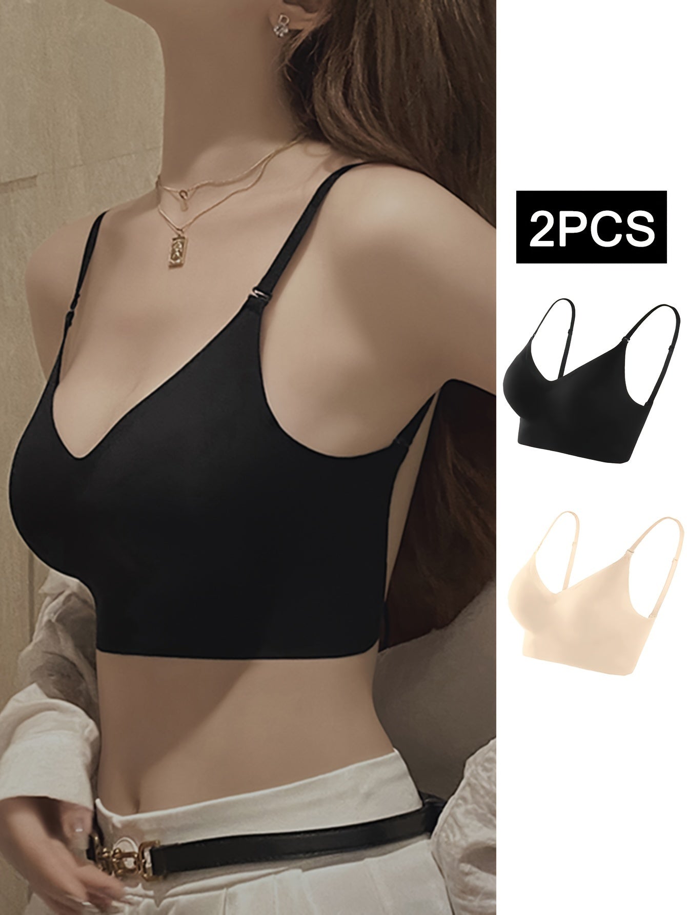 Seamless Backless Wireless Push Up Bra Breathable Comfortable Lingerie