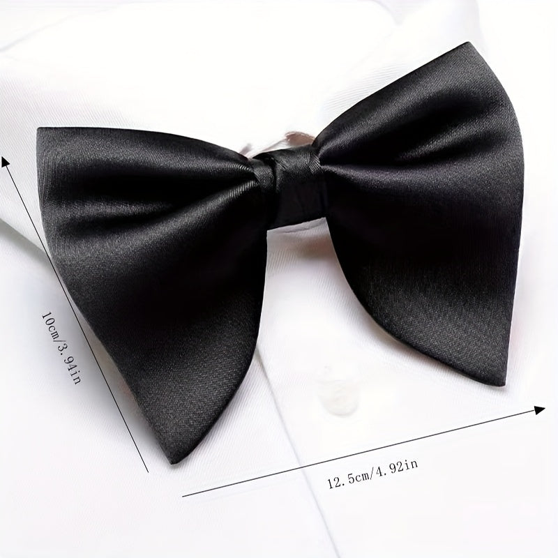 Men's Solid Color Bow Ties for Formal Events and Gifts