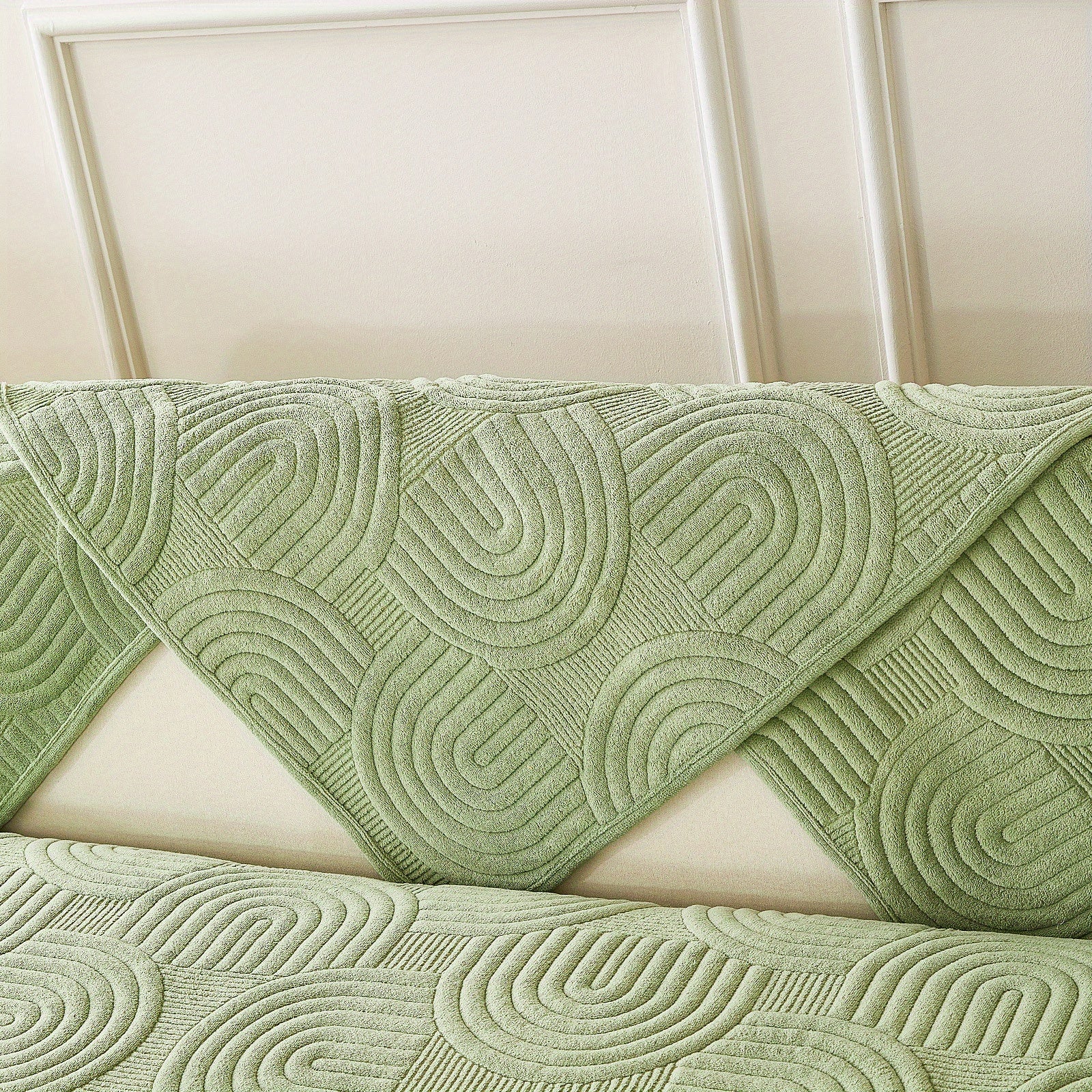 Чехол на мебель из молочного бархата с шерпой, противоскользящий, для защиты мебели, подходит для домашних животных