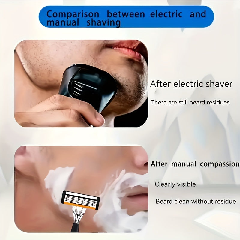 Men's Stainless Steel Safety Razor with Ultra-Sharp Blades for Close Shaving