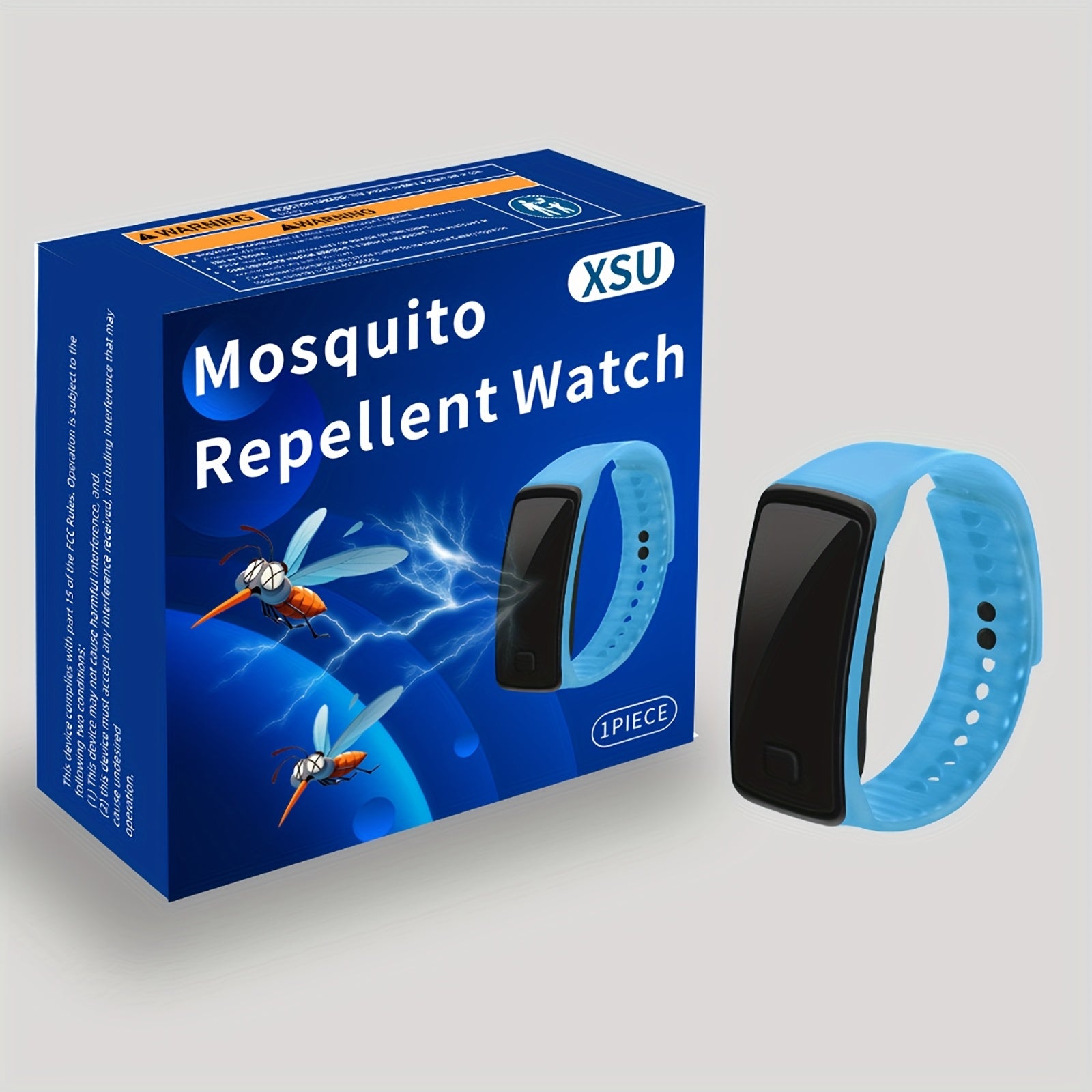 Unisex Silicone Mosquito Repellent Bracelet Outdoor Bug Protector Blue