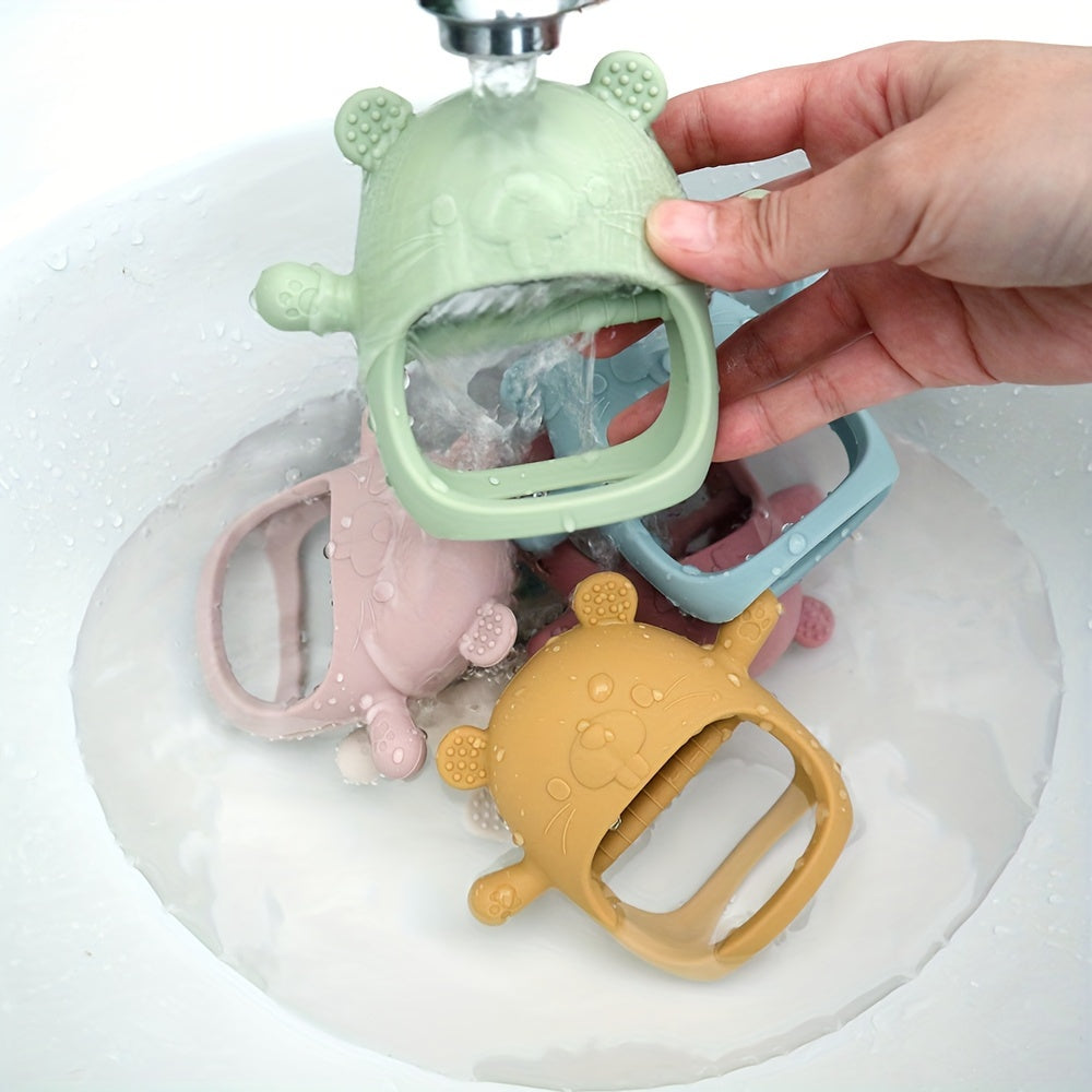 Baby Silicone Teether Groundhog Shape for Infants and Toddlers Christmas Gift