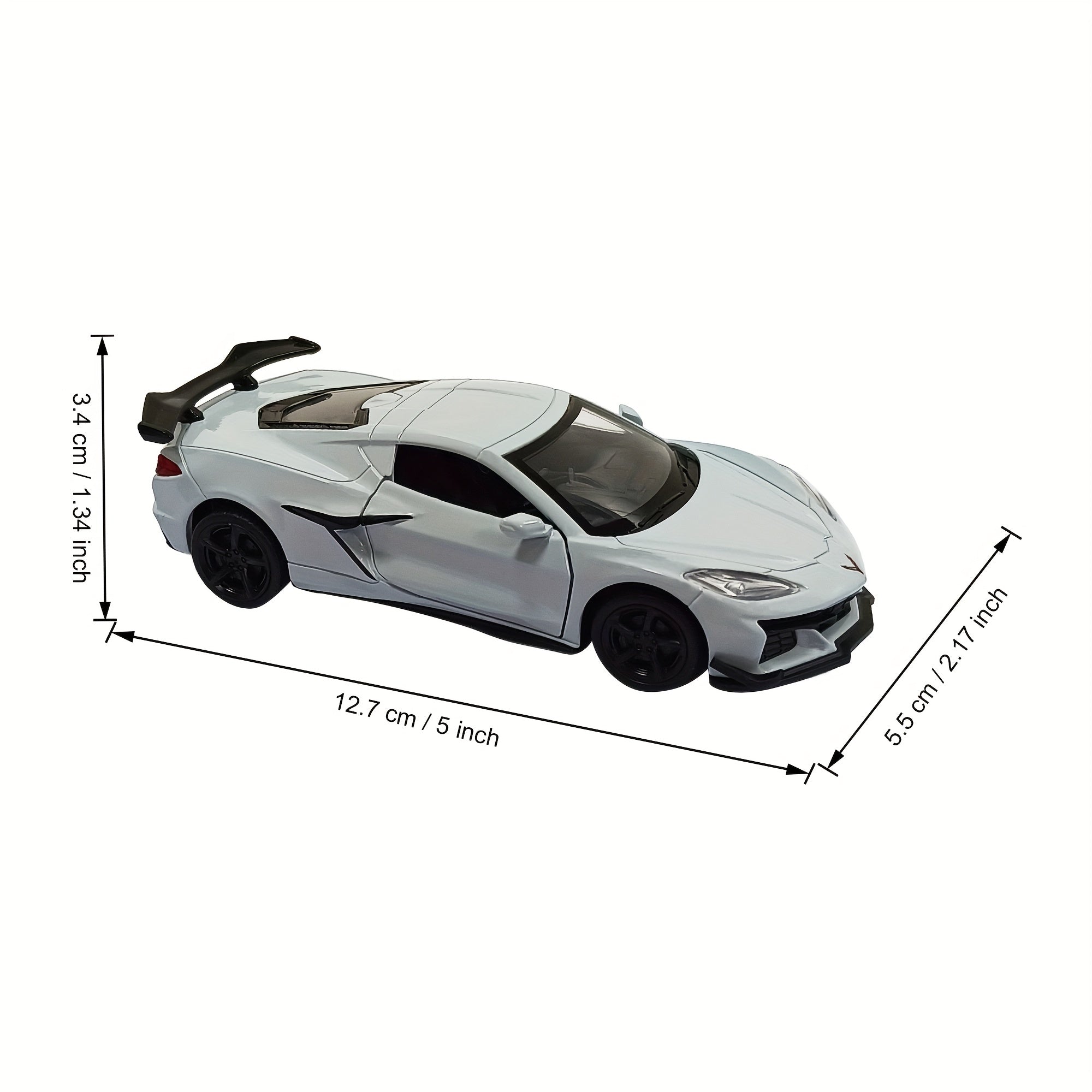 Adult Alloy Diecast Model Car 5-Inch Blue Coronavirus Z06 Collectible