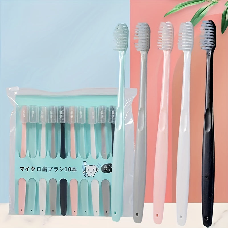 Manual Soft Bristle Toothbrush Classic Frosted Polyester Handle