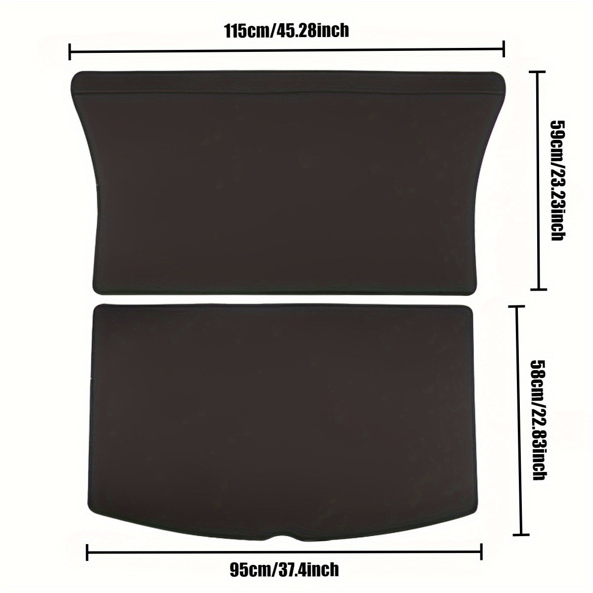 Car Trunk Mat Waterproof Leather Cargo Liner for Model Y with Raised Edges