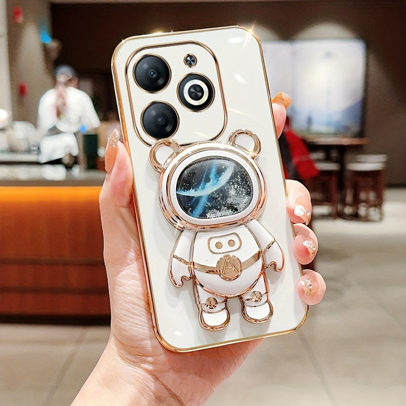 Shockproof TPU Phone Case with Anti-Drop Protection and Built-in Holder for Spark Series Models