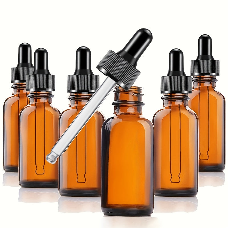 Amber Glass Dropper Bottles 30ml 60ml Set with Teal Glass Droppers for Cosmetics Perfumes Essential Oils