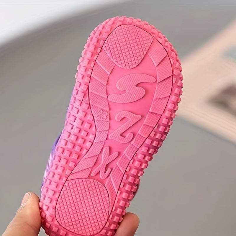 Girls Summer Breathable Striped Platform Sandals Low Top Wedge Toe Cap Anti-Slip Wear-Resistant