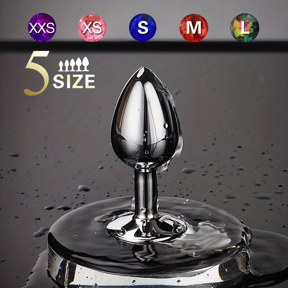 Adult Metal Anal Plug Set 5 Sizes Butt G-Spot Massage Beginners to Seniors