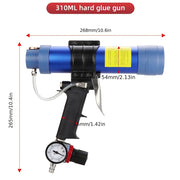 310ml Pneumatic Air Sealant Caulking Gun Kit with Nozzle Pressure Gauge Adjustable Flow