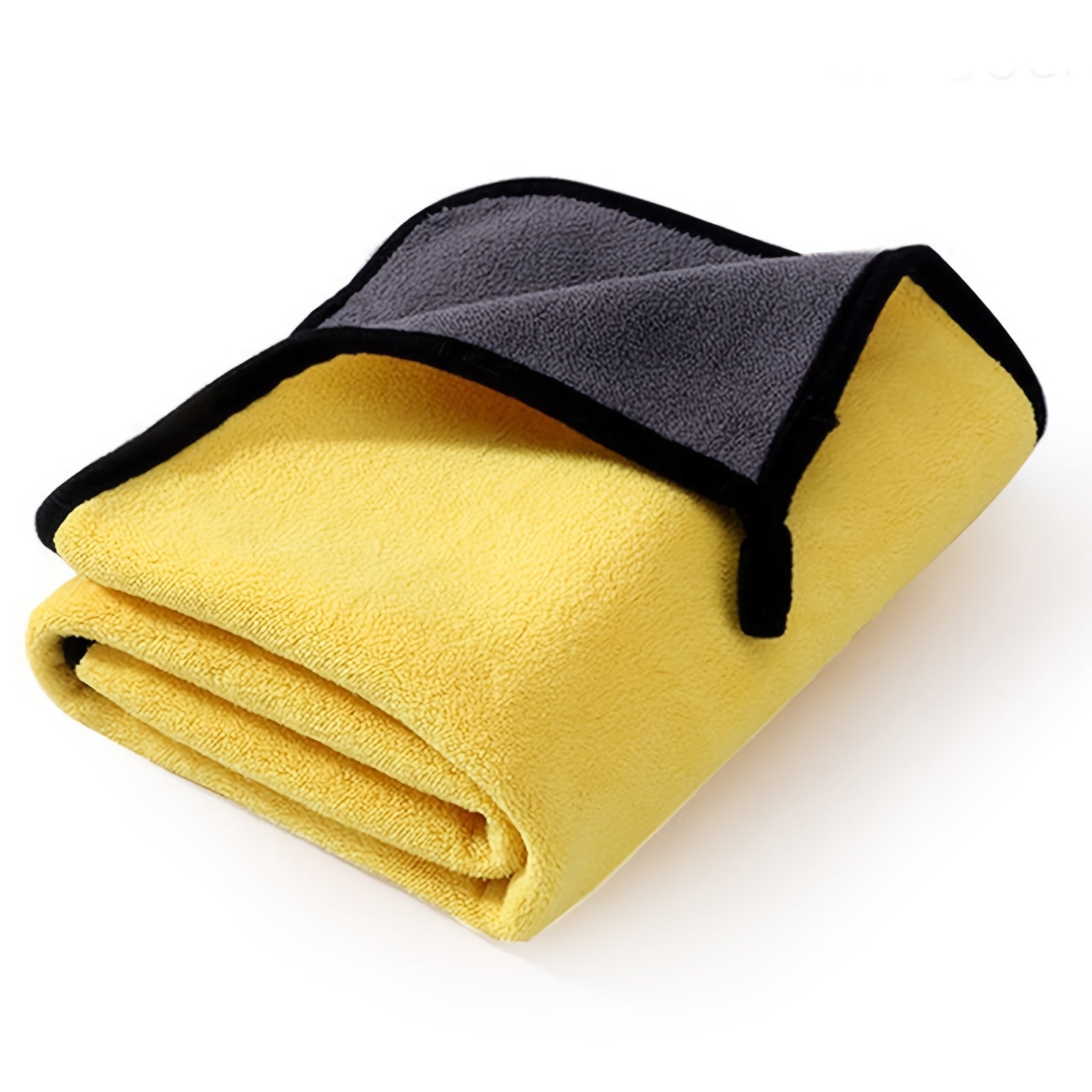 Kichik hayvonlar uchun yumshoq mikrofiber sochiq, tez quriydigan va namni yaxshi so'radigan, sariq va qora, osish halqasi bilan, 29.97 x 59.99 sm.