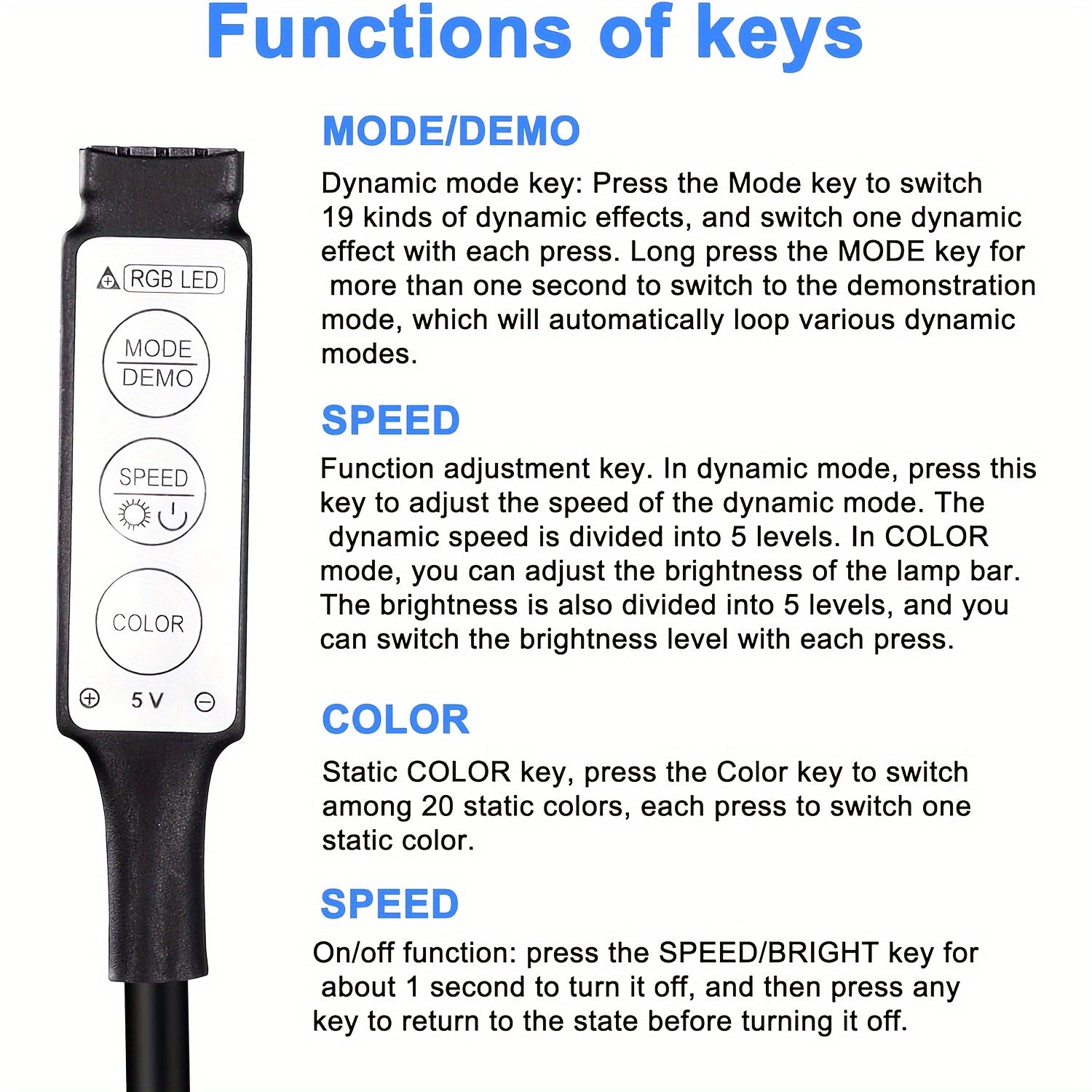 RGB LED Strip Lights 5m 10m 15m USB Powered Color Changing Ambient Lighting for Bedroom TV Decor