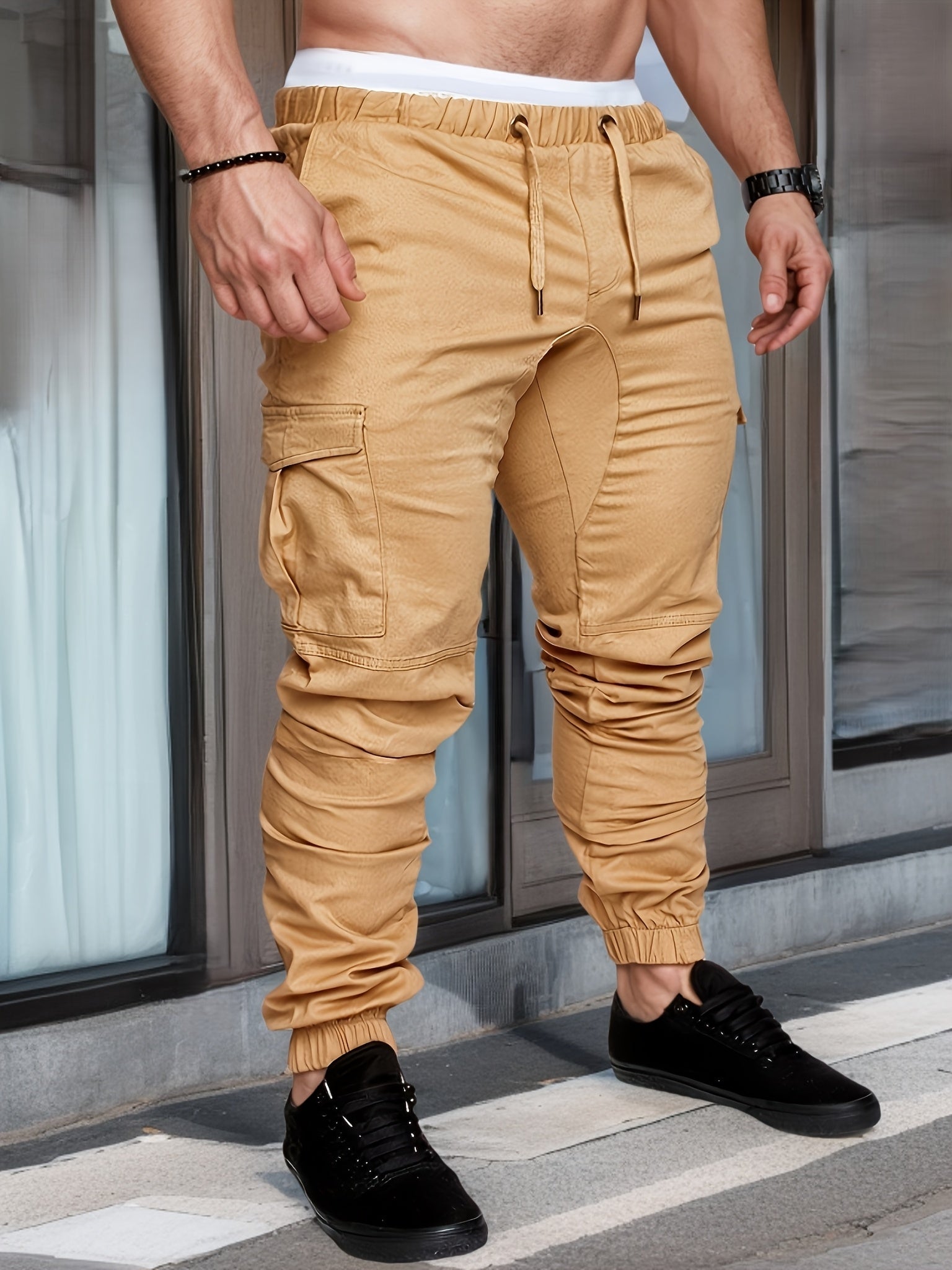 Pantalones cargo casuales de algodón para hombres para viajes transfronterizos, senderismo al aire libre, ciclismo y pesca