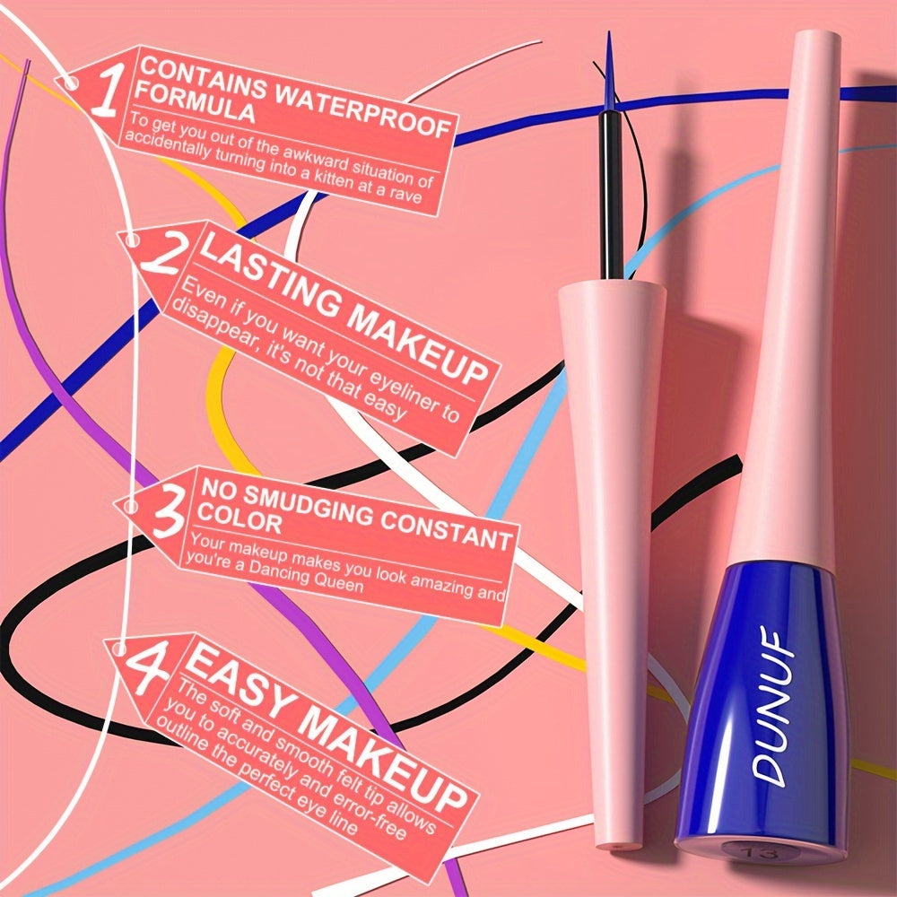 Women Matte Waterproof Liquid Eyeliner 18 Colors Easy to Apply Quick Drying