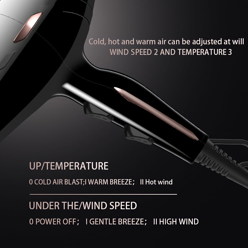 2100W Hair Dryer with Diffuser European Plug Long Cord Home Styling