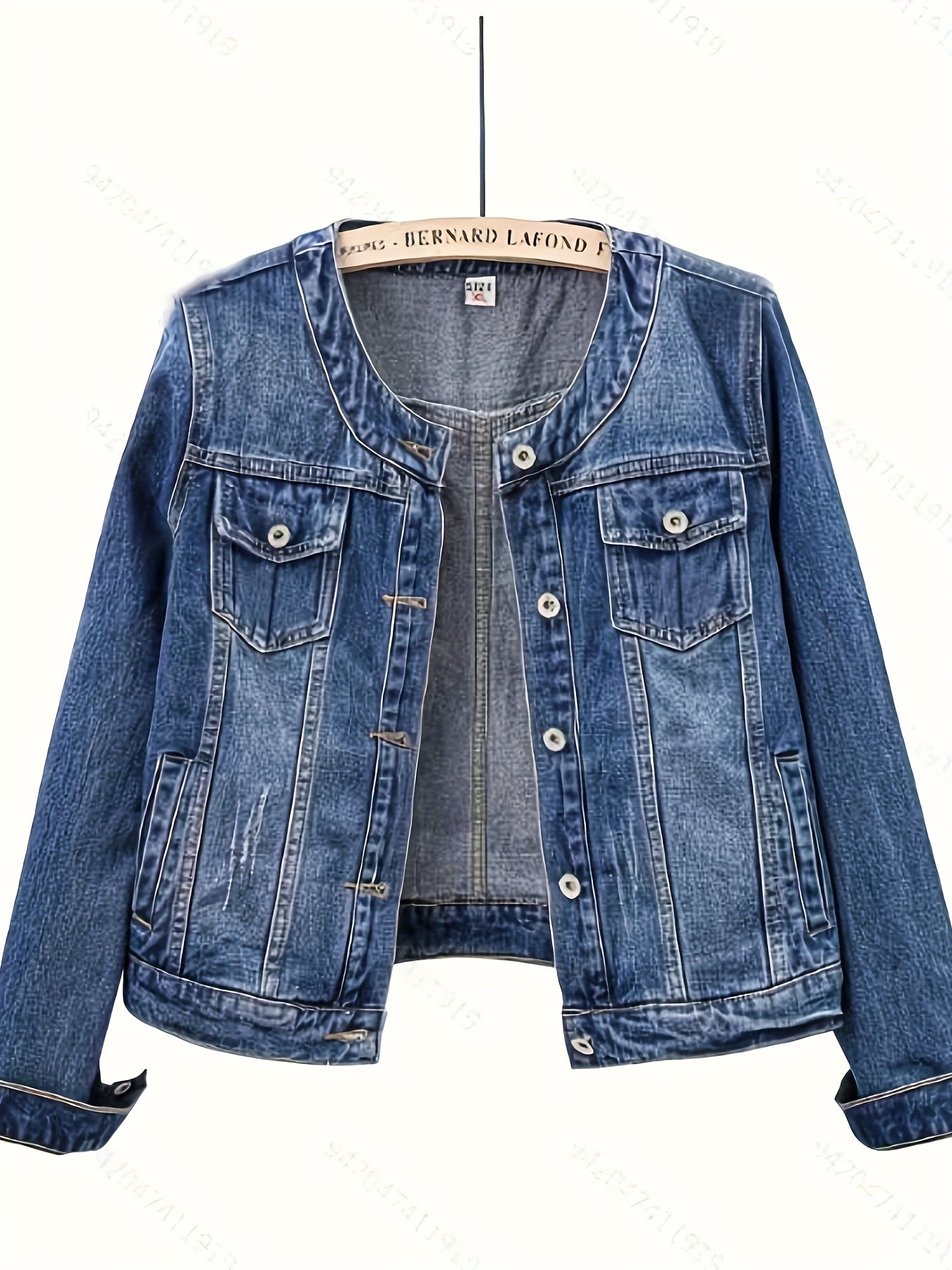 Women's Denim Truck Driver Jacket Long Sleeve Embroidery All-Season Casual Outerwear