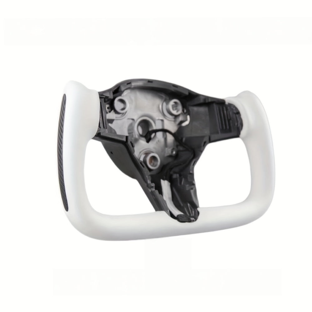 Yoke Steering Wheel Cover Carbon Fiber Heating Front Placement for Model Y and Y