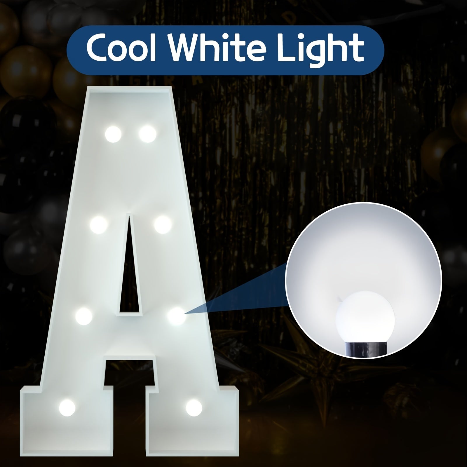 91.44cm LED Marquee Light Up Letters A-Z for Party Wedding Birthday Decor