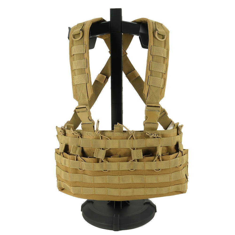 Durable Nylon Chest Rig with MOLLE Pouch for Hunting and Airsoft